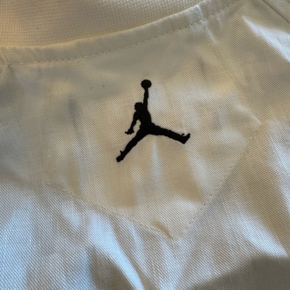 NWT Women's Jordan White Bomber Jacket Elastic Hem Loose Fit / large - Picture 10 of 12